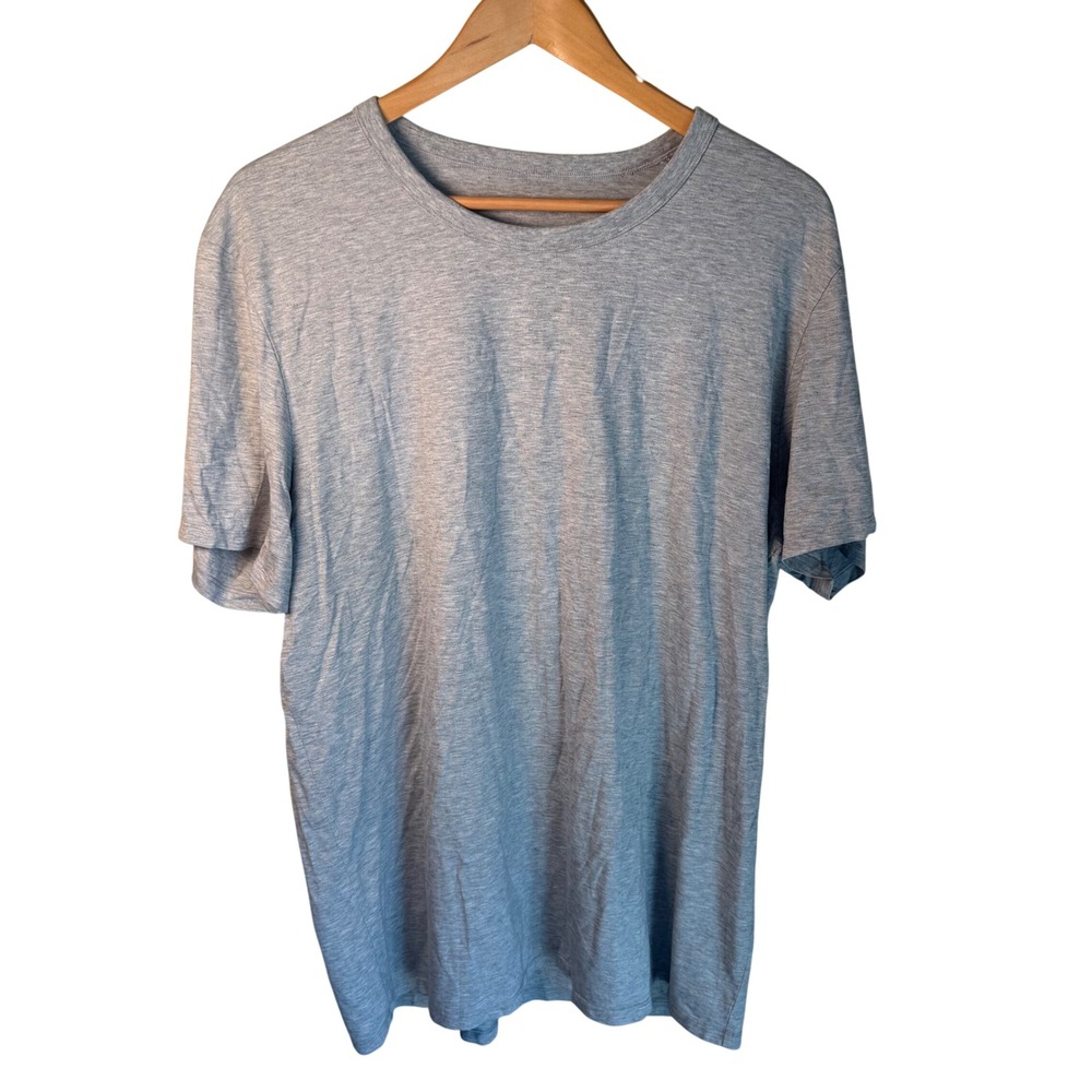 Lululemon Short Sleeve Tee Mens XL Grey Heathered Crew Neck Activewear Stretch